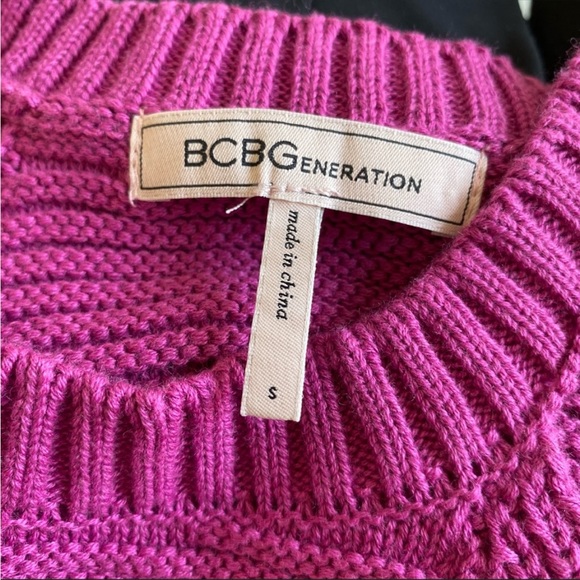 BCBG Pink & Yellow Striped Crocheted Knitted Halter Tank - Picture 4 of 4